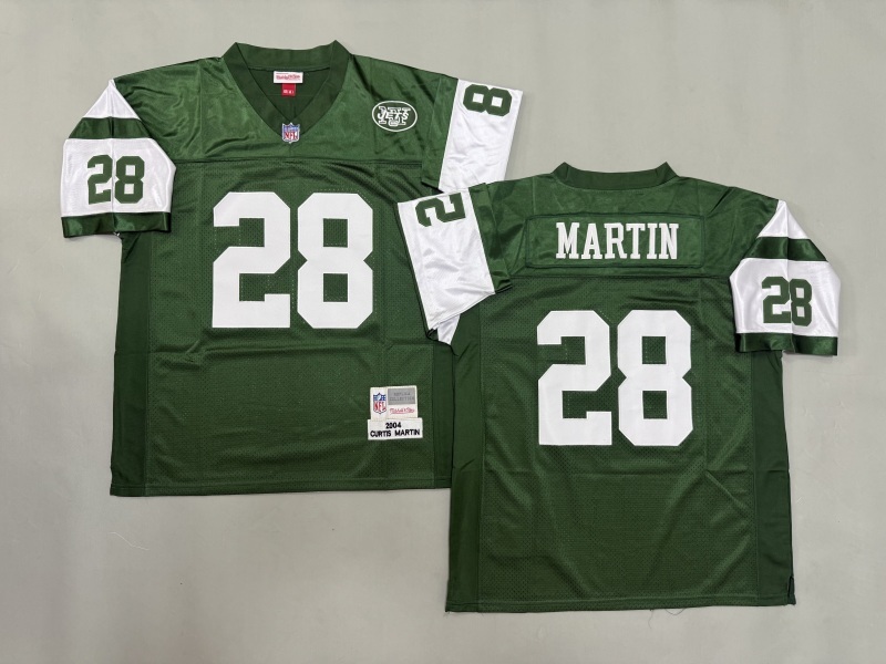 Men 2025 New York Jets #28 Martin green Throwback Limited NFL Jersey style 001